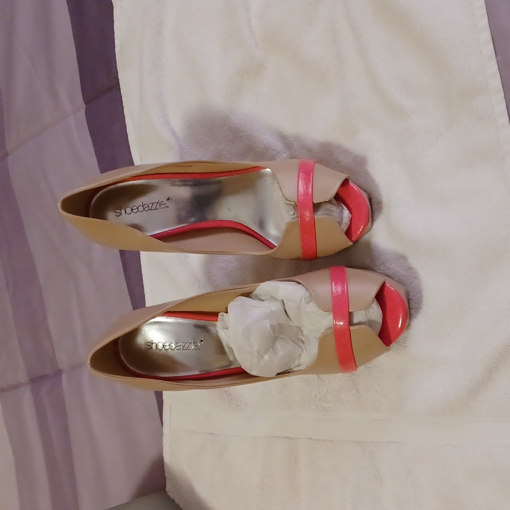 Tan and Pink Stilletos